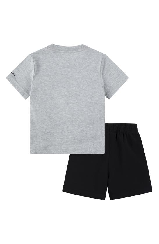 Shop Converse Kids' T-shirt & Shorts Set In Dark Grey Heather/ Black