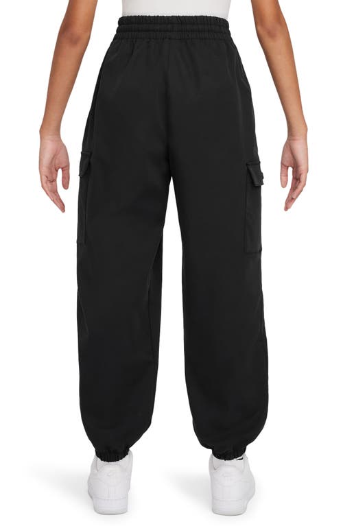 Shop Nike Kids' Dri-fit Relaxed Fit Cargo Pants In Black/white