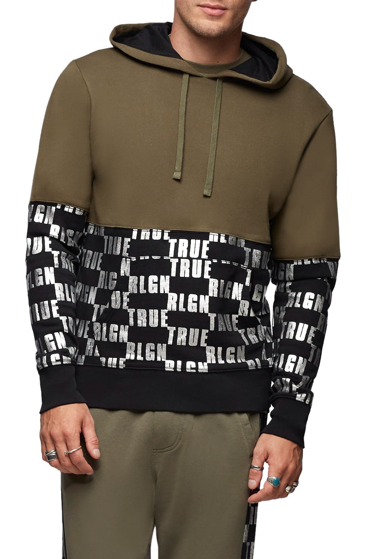 true religion metallic hoodie