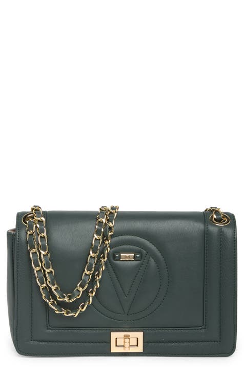 Valentino Bags by Mario Valentino Kai Lavoro Gold Black One Size: Handbags
