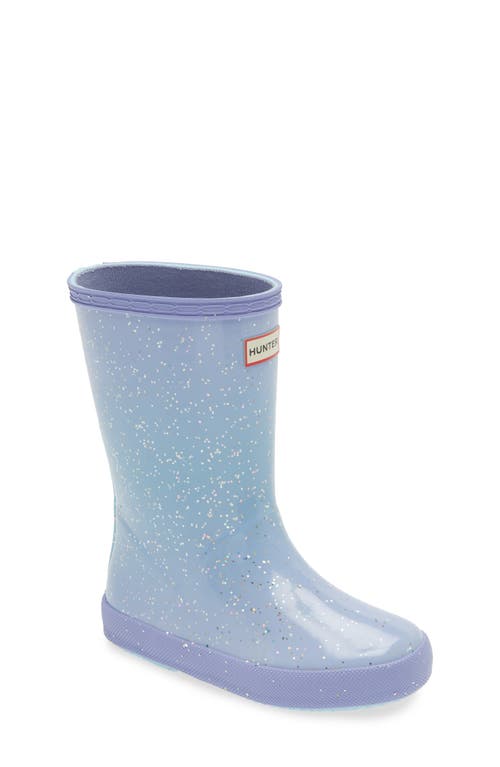 Shop Hunter Kids' Original First Classic Glitter Rain Boot In Drifting Thistle/blue