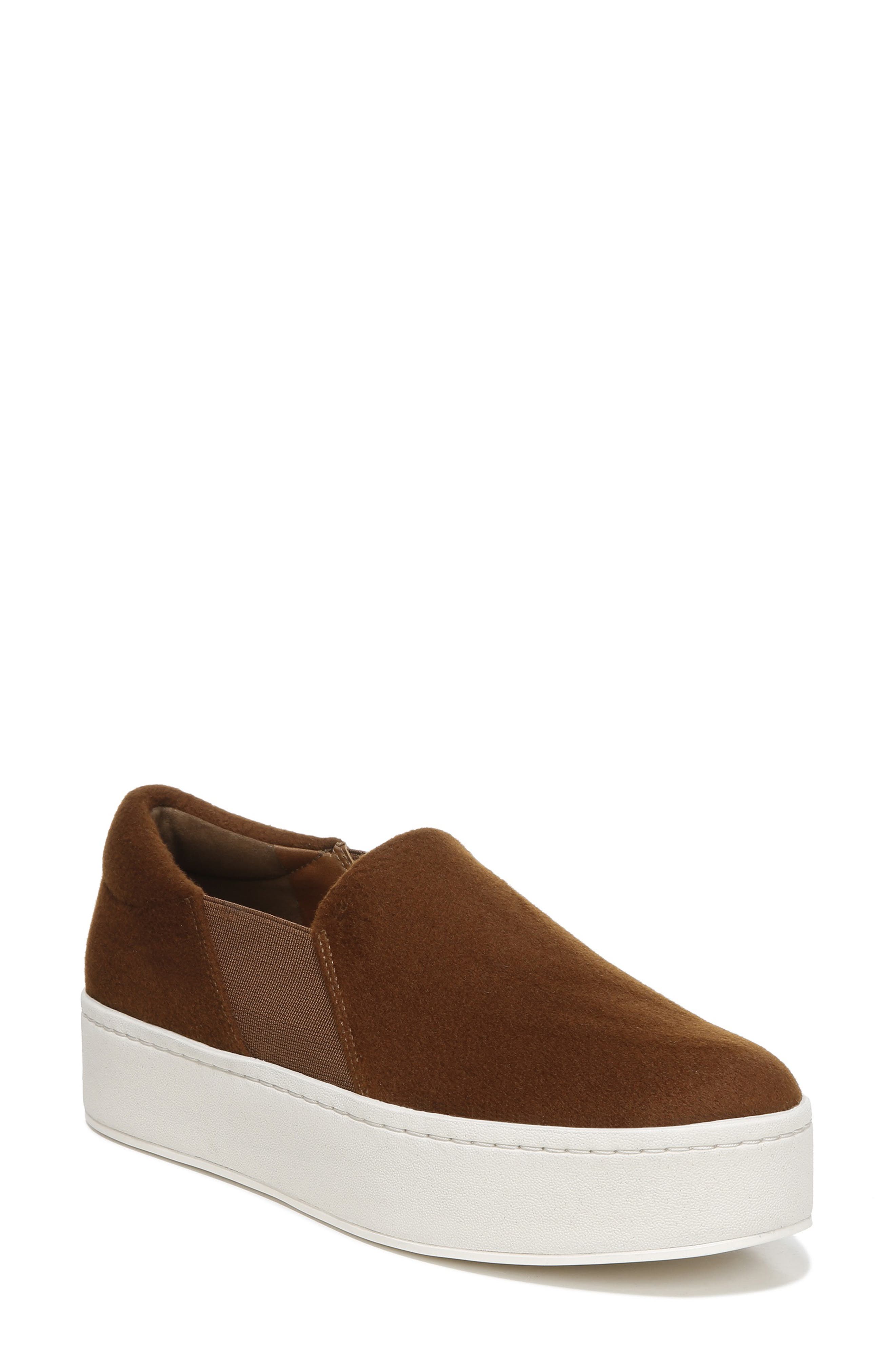 brown slip on