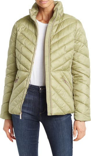 Michael Kors Short Packable Outerwear Women's Jacket (Light Sage)
