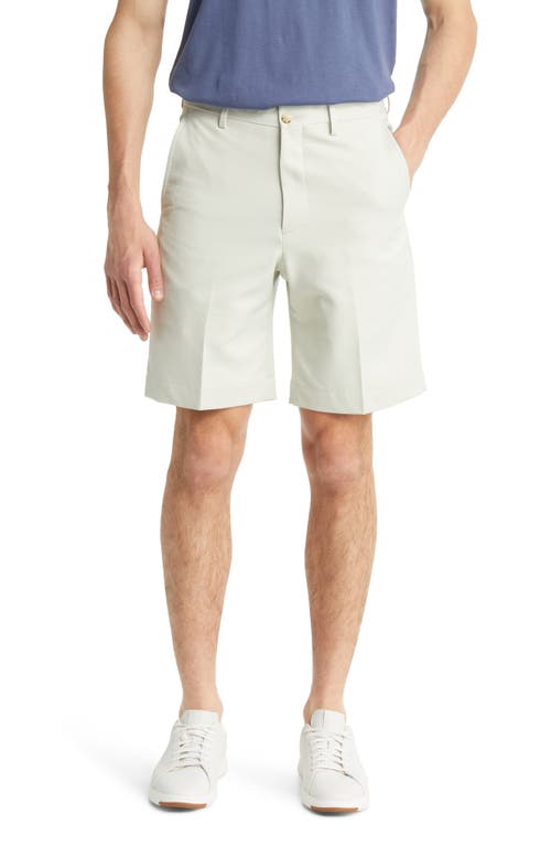 Flat Front Shorts in Stone