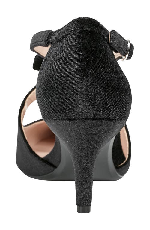 Shop Bandolino Zeffer Kitten Heel Pump In Black Fabric