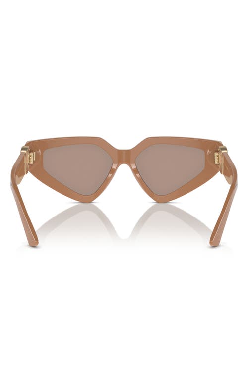 Shop Dolce & Gabbana Dolce&gabbana 59mm Butterfly Sunglasses In Camel