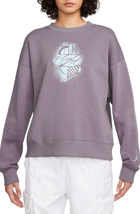 ALLBRAND365 designer Womens Activewear Criss Cross Crewneck Sweatshirt  Color Purple Size X-Large