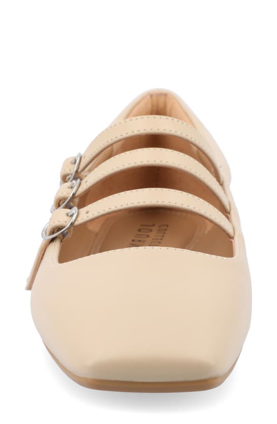 Journee Collection Darlin Multi Strap Mary Jane Flat In Beige