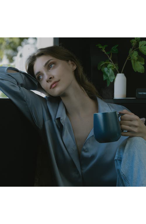 Ohom Ui 3 Mug & Warmer Set In Deep Navy