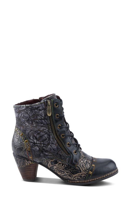 L'artiste By Spring Step Avyanna Cap Toe Bootie In Black Multi