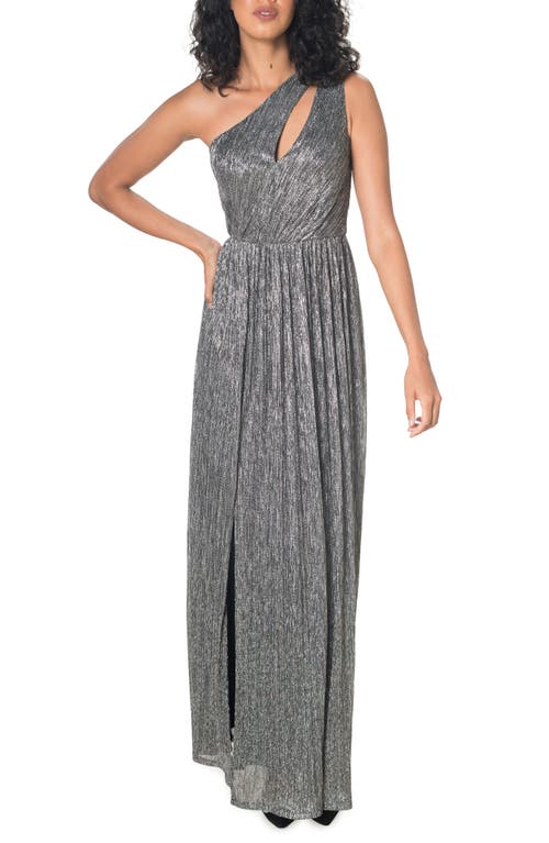 Dress the Population Kienna Shimmer Cutout Detail One-Shoulder Gown at Nordstrom,