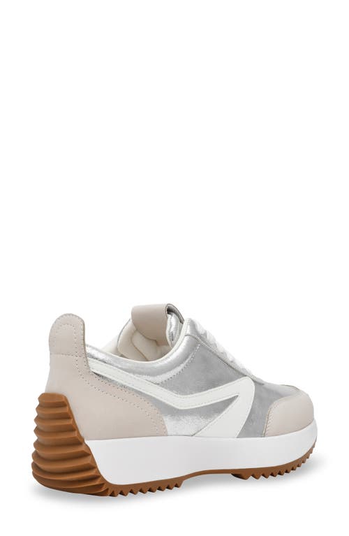 Dolce Vita Dv By Bynx Sneaker In Silver Crinkle