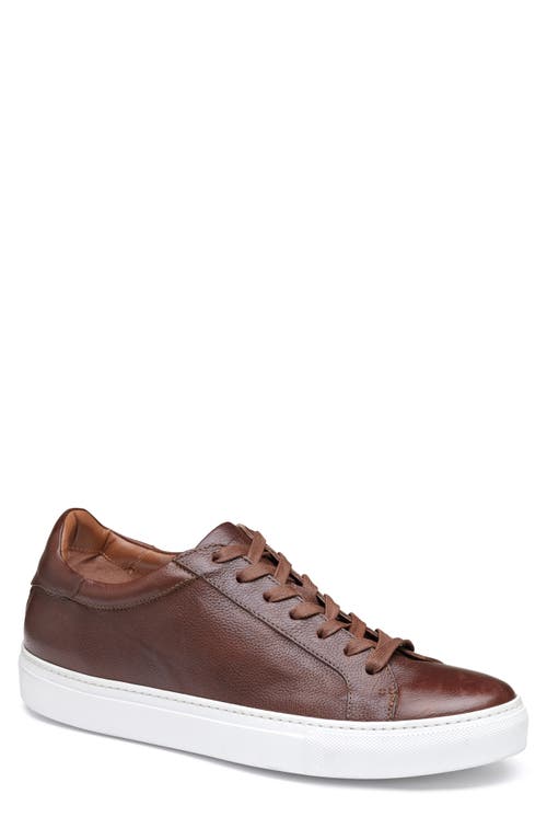 JOHNSTON & MURPHY COLLECTION Jake Water Resistant Lace-Up Sneaker Dark Brown Italian Calfskin at Nordstrom,