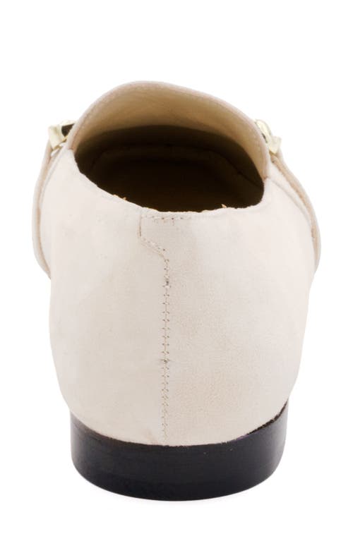 Amalfi By Rangoni Galatea Bit Loafer In Beige Cashmere/gold Chain