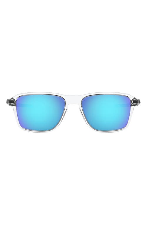 Oakley Wheel House 55mm Square Sunglasses in Polished Clear/Prizm Sapphire at Nordstrom