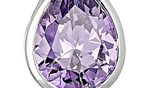 Shop Judith Ripka Pear Cut Cz Dangle Hoop Earrings In Purple/silver