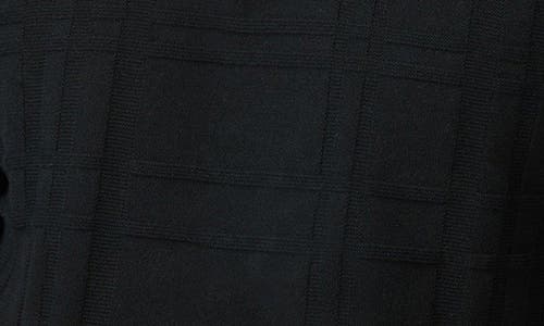 Ben Sherman Men's Regular-fit Tonal Textured Tartan Tipped Polo Shirt In Black