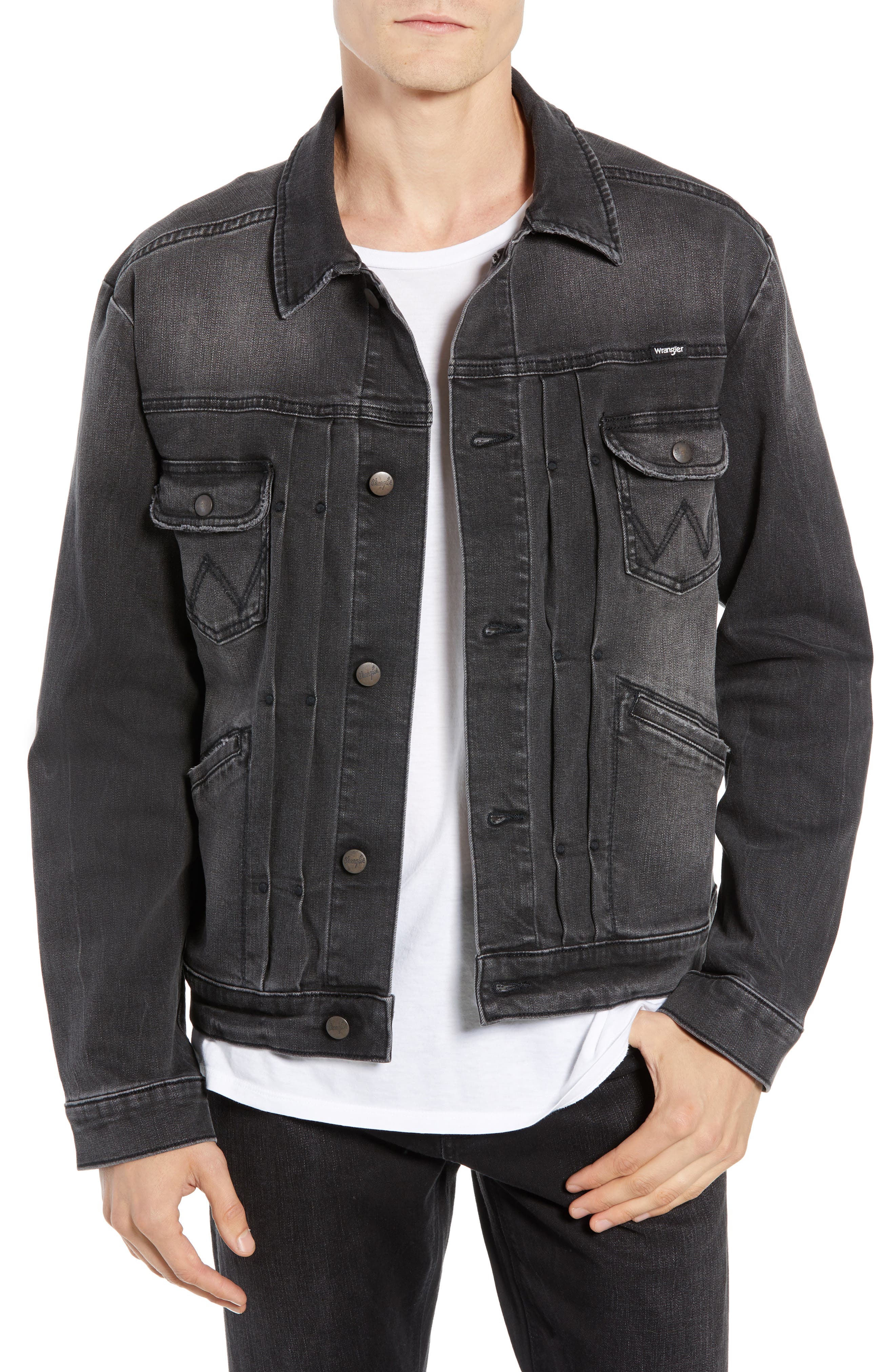 wrangler denim jacket black