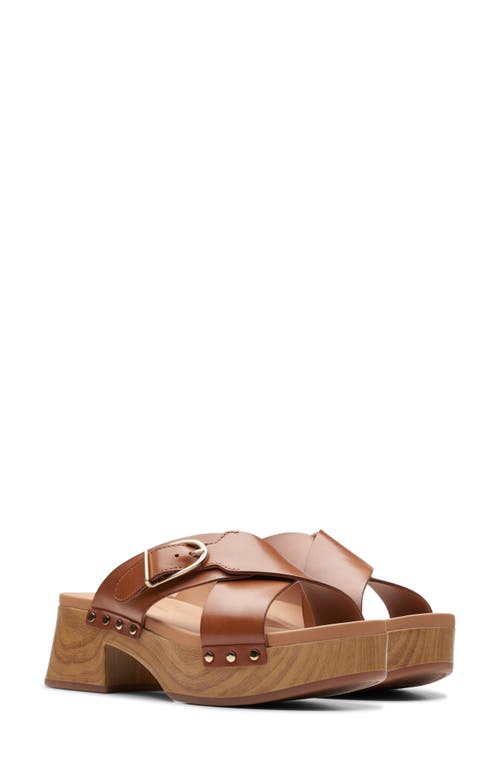 Clarks(r) Sivanne Walk Sandal Tan Leather at Nordstrom,