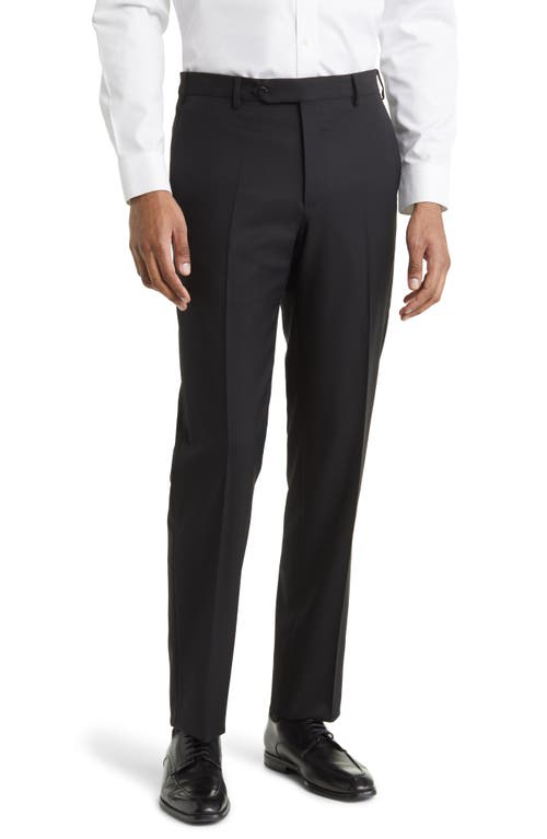 Zanella Devon Wool Straight Leg Pants in Black