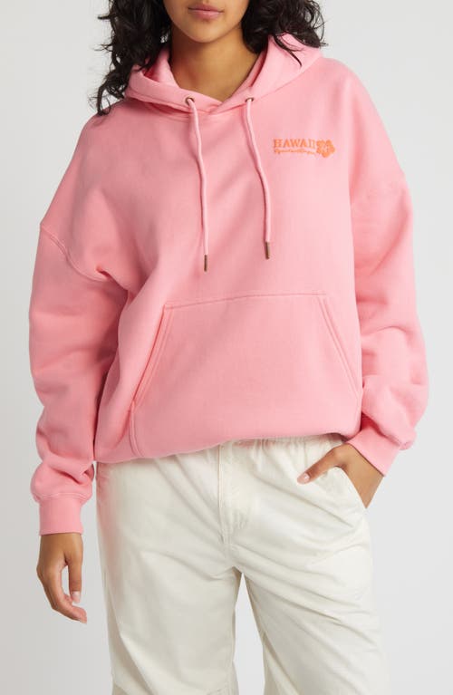 Rip Curl Hibiscus Heat Graphic Hoodie Pink Hawaii at Nordstrom,