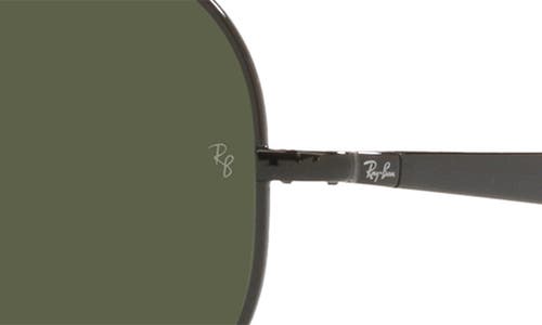 Shop Ray Ban Ray-ban 58mm Pilot Sunglasses In Black/green