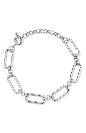 Chloe & Madison Chloe And Madison Oval Link Chain Bracelet In Silver