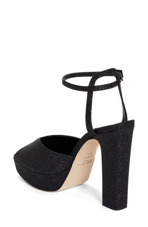 Shop Jimmy Choo Sacaria Ankle Strap Platform Sandal In Black