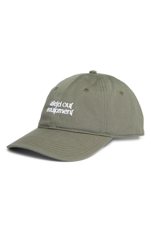 Embroidered Logo Equipment Baseball Cap in Forest Green