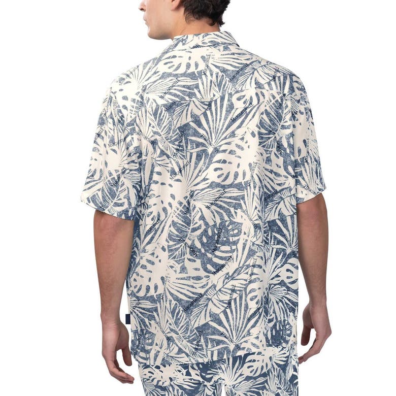 Shop Margaritaville Navy Dallas Cowboys Sand Washed Monstera Full-button Party Shirt