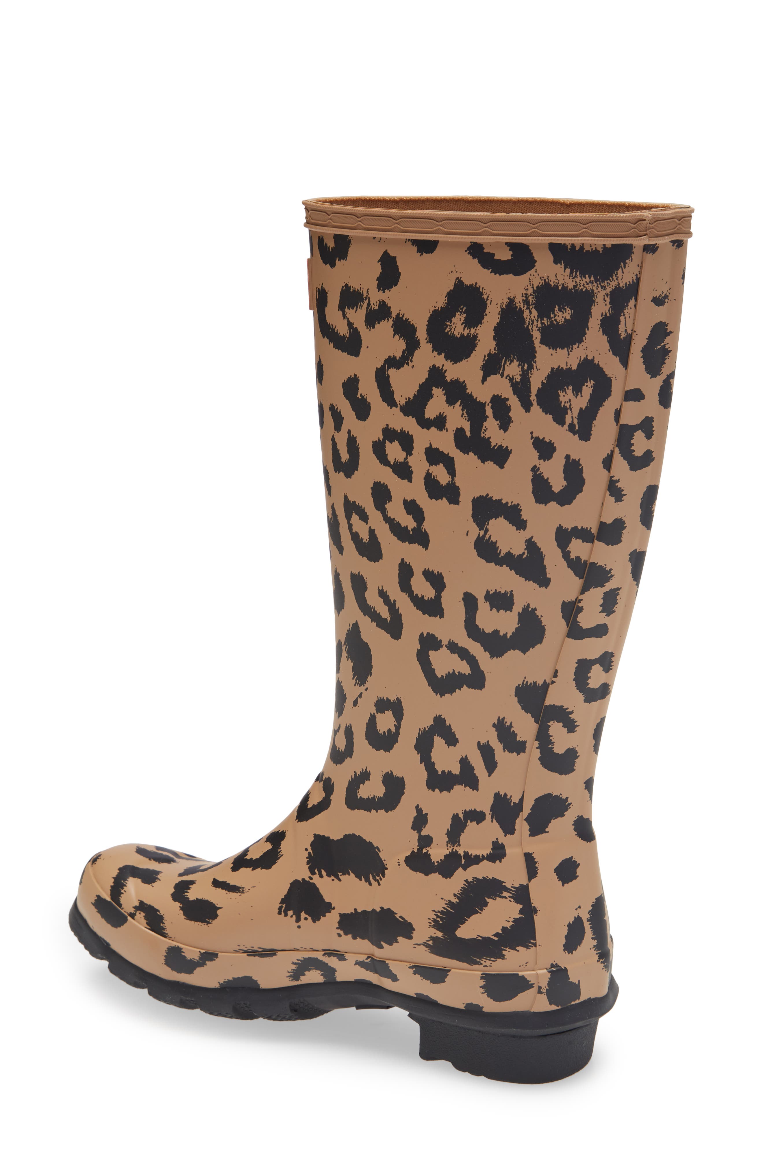Hunter Kids Leopard Welly Socks 