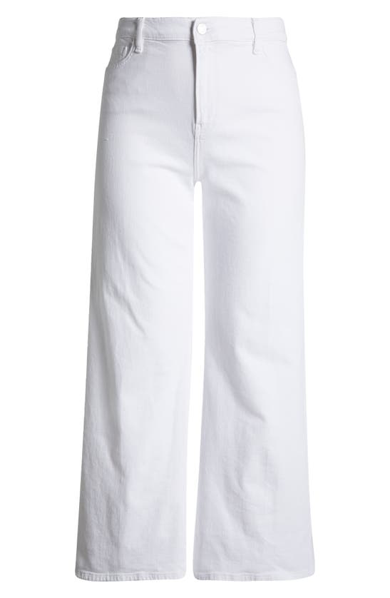 Shop Frame Le Slim Palazzo Wide Leg Jeans In White