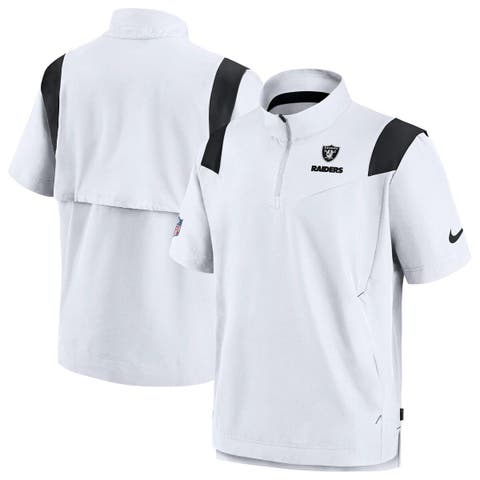 Men's Nike White Seattle Seahawks Sideline Coaches Chevron Lockup Quarter-Zip Top