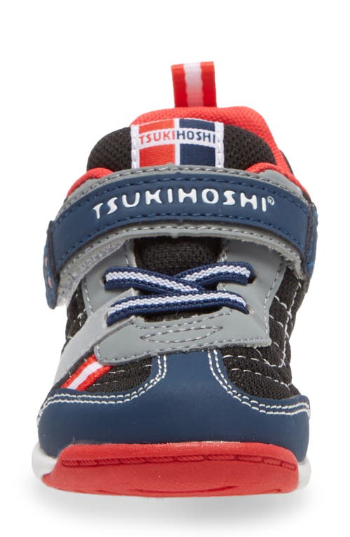 Shop Tsukihoshi Kids' Kaz Washable Sneaker In Navy/red