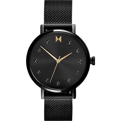 Mvmt Dot Caviar Mesh Strap Watch,