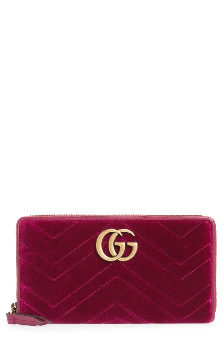 Gucci GG Marmont 2.0 Matelassé Velvet Wallet | Nordstrom