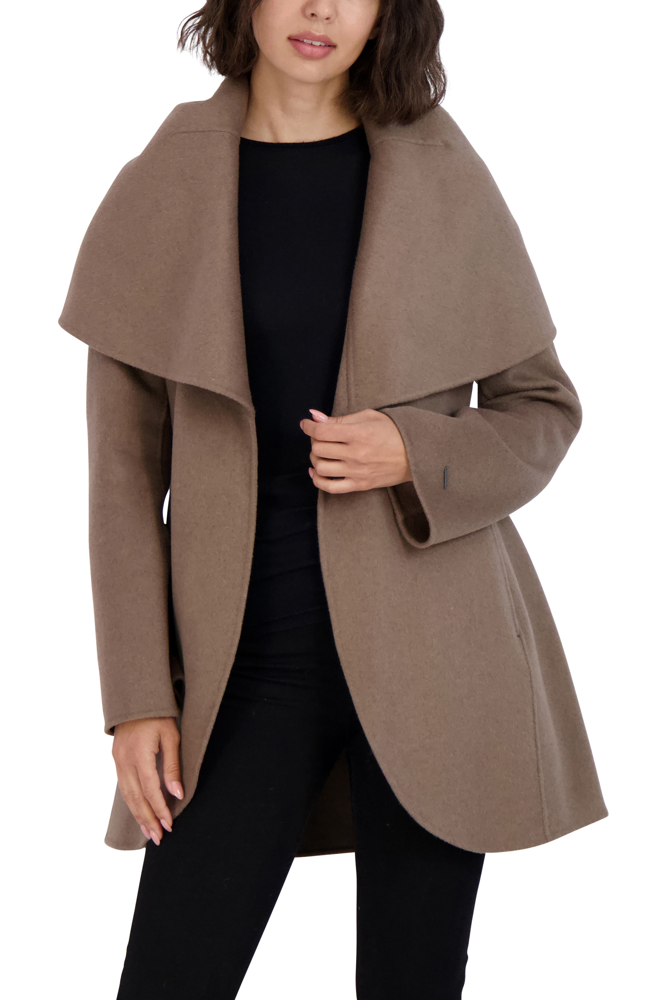 tahari open front coat