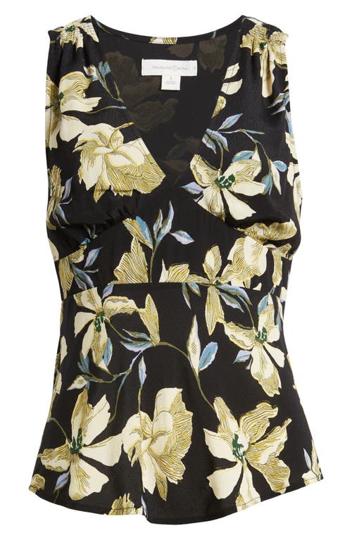 Shop Treasure & Bond Floral Peplum Tank In Black Via Floral