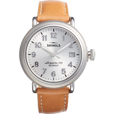 Shinola The Runwell Leather Strap Watch,