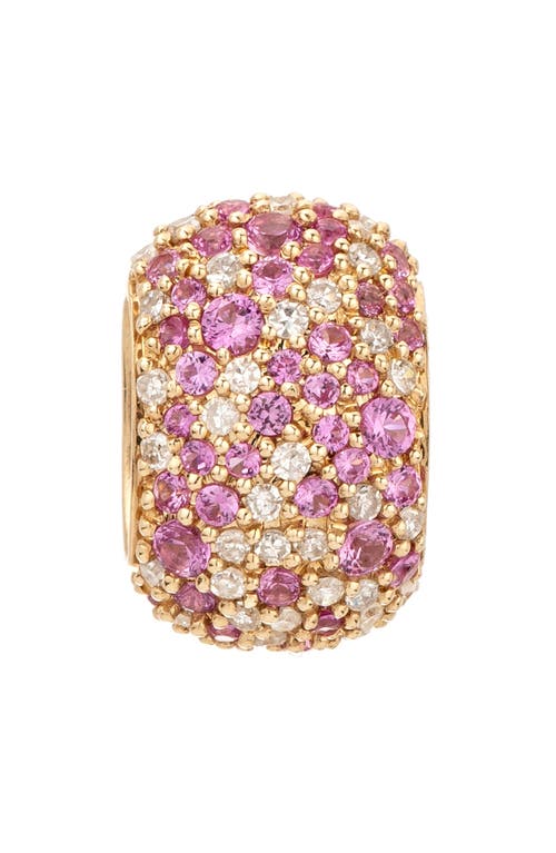 Adina Reyter Pavé Sapphire & Diamond Pendant Charm In Yellow Gold/pink