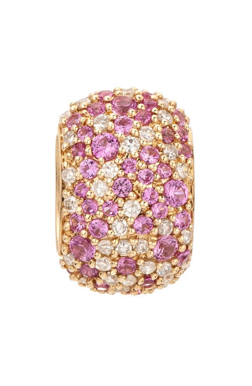 Shop Adina Reyter Pavé Sapphire & Diamond Pendant Charm In Yellow Gold/pink