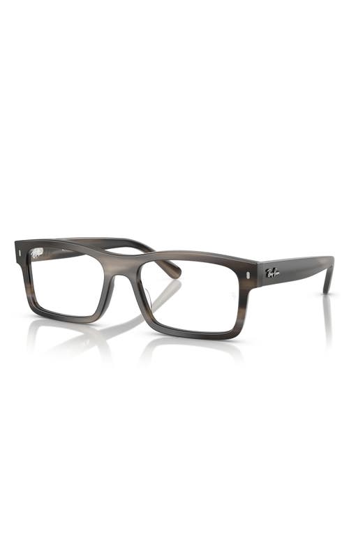 Ray Ban Ray-ban 54mm Rectangular Optical Glasses In Havana Gradient