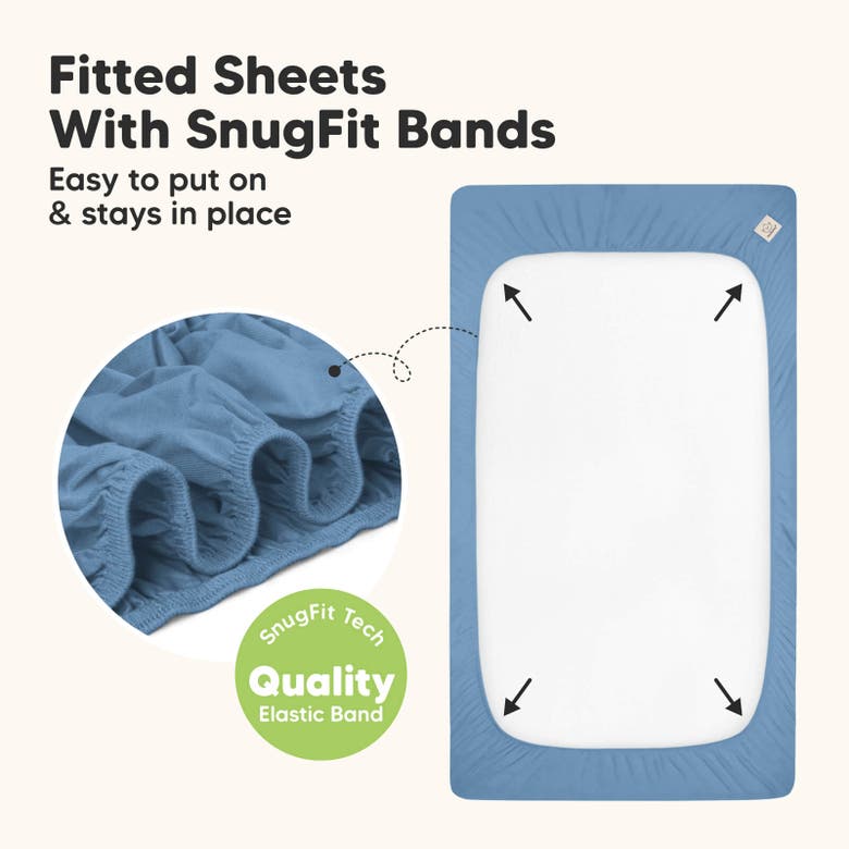Shop Keababies 2-pack Isla [protect+] Waterproof Crib Sheets In Slate