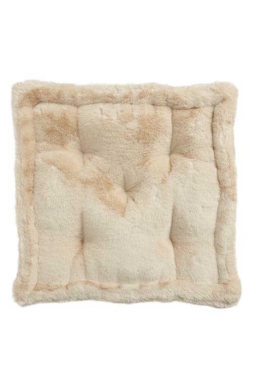 Apparis Claudia Faux Fur Square Floor Pillow in Latte at Nordstrom