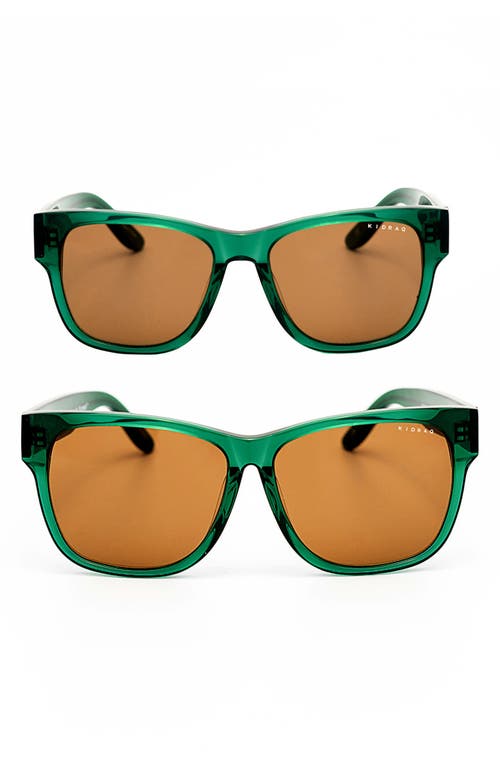 KidRaq Adult & Kid Ocean Wave Sunglasses in Hornet Green at Nordstrom