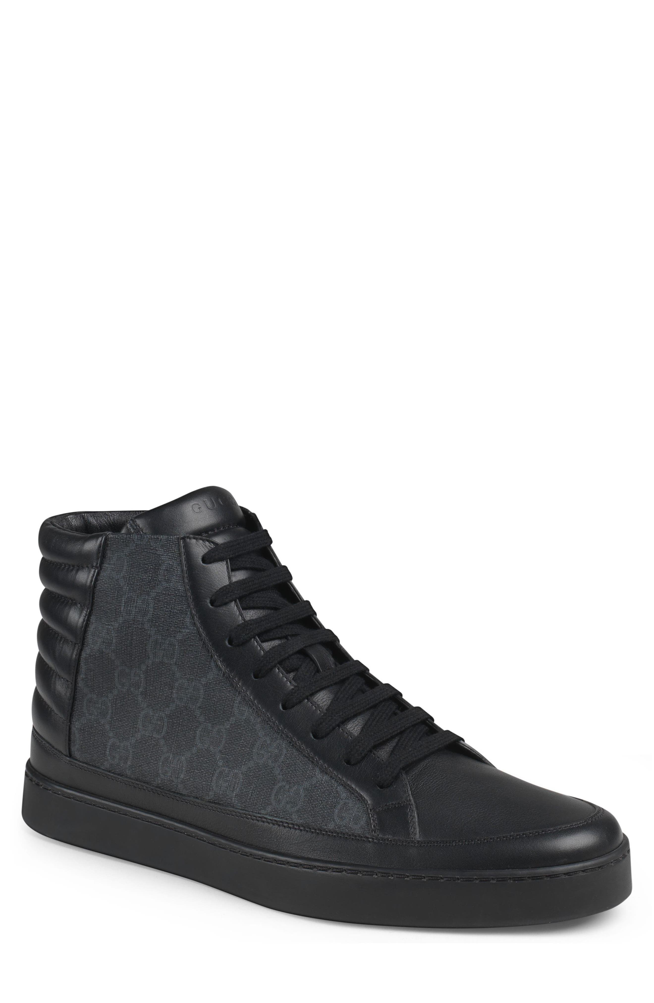 gucci high top black sneakers