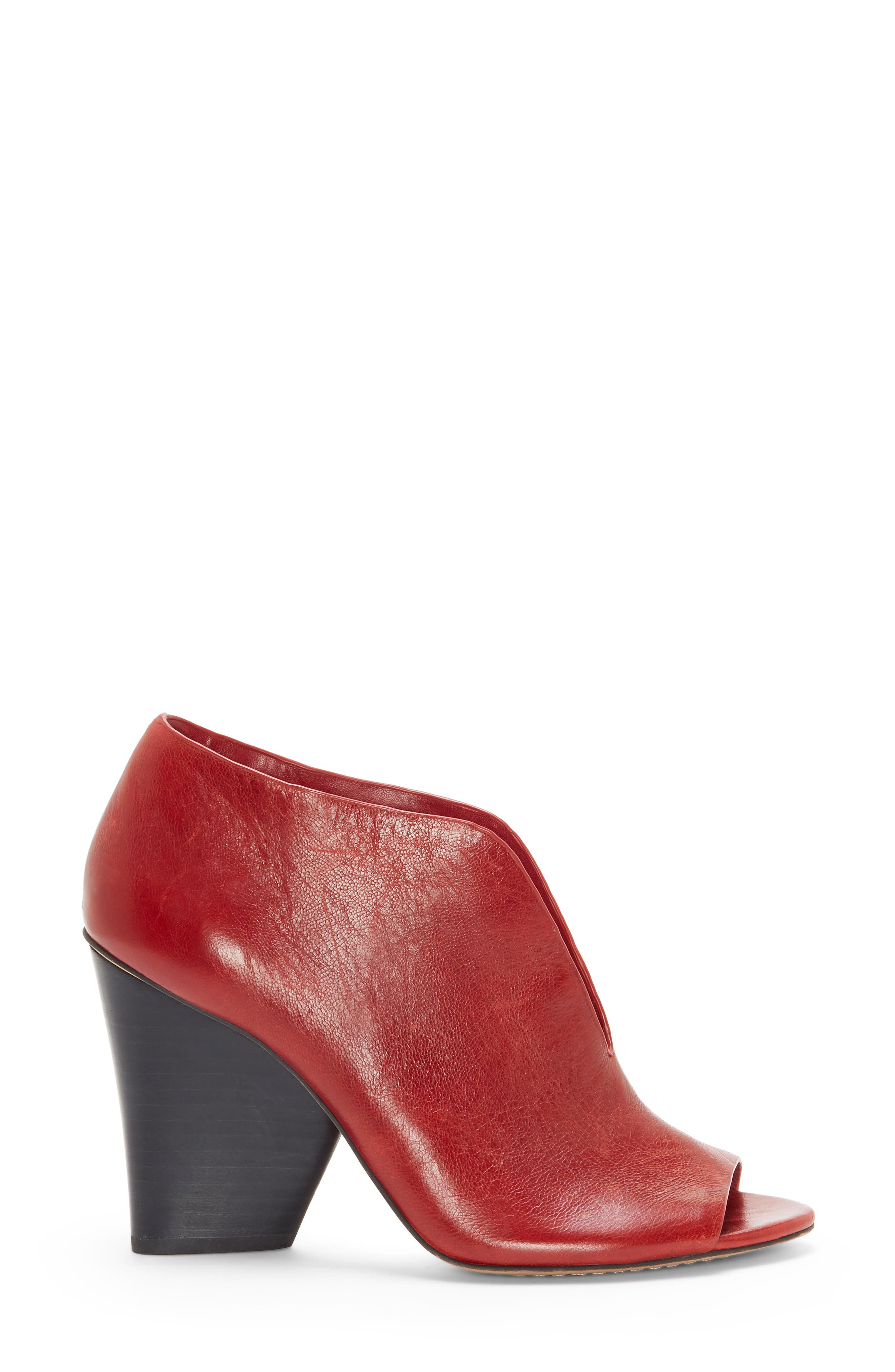 vince camuto andrita leather block heel booties