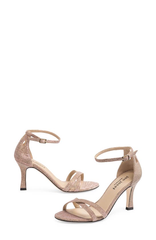 Shop Jon Josef Kimmy Ankle Strap Sandal In Beige Glitter