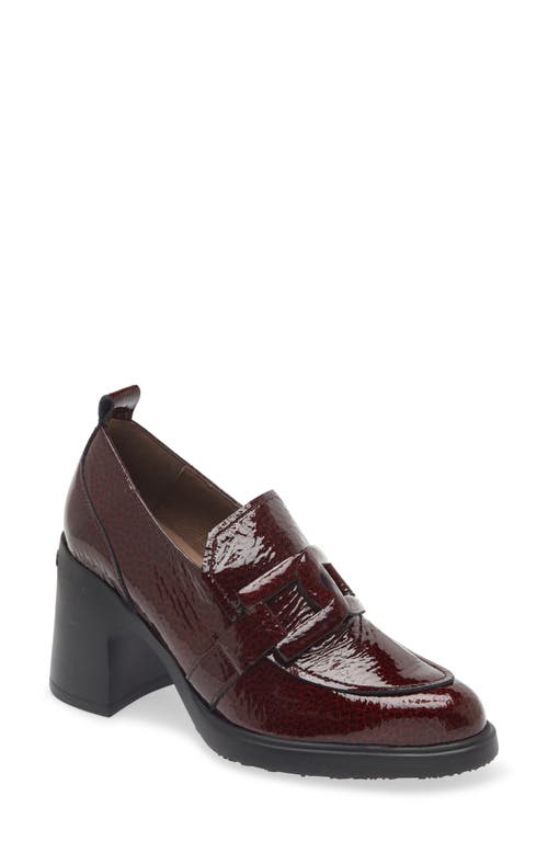 Loafer Pump in Burgundy Patent Leather