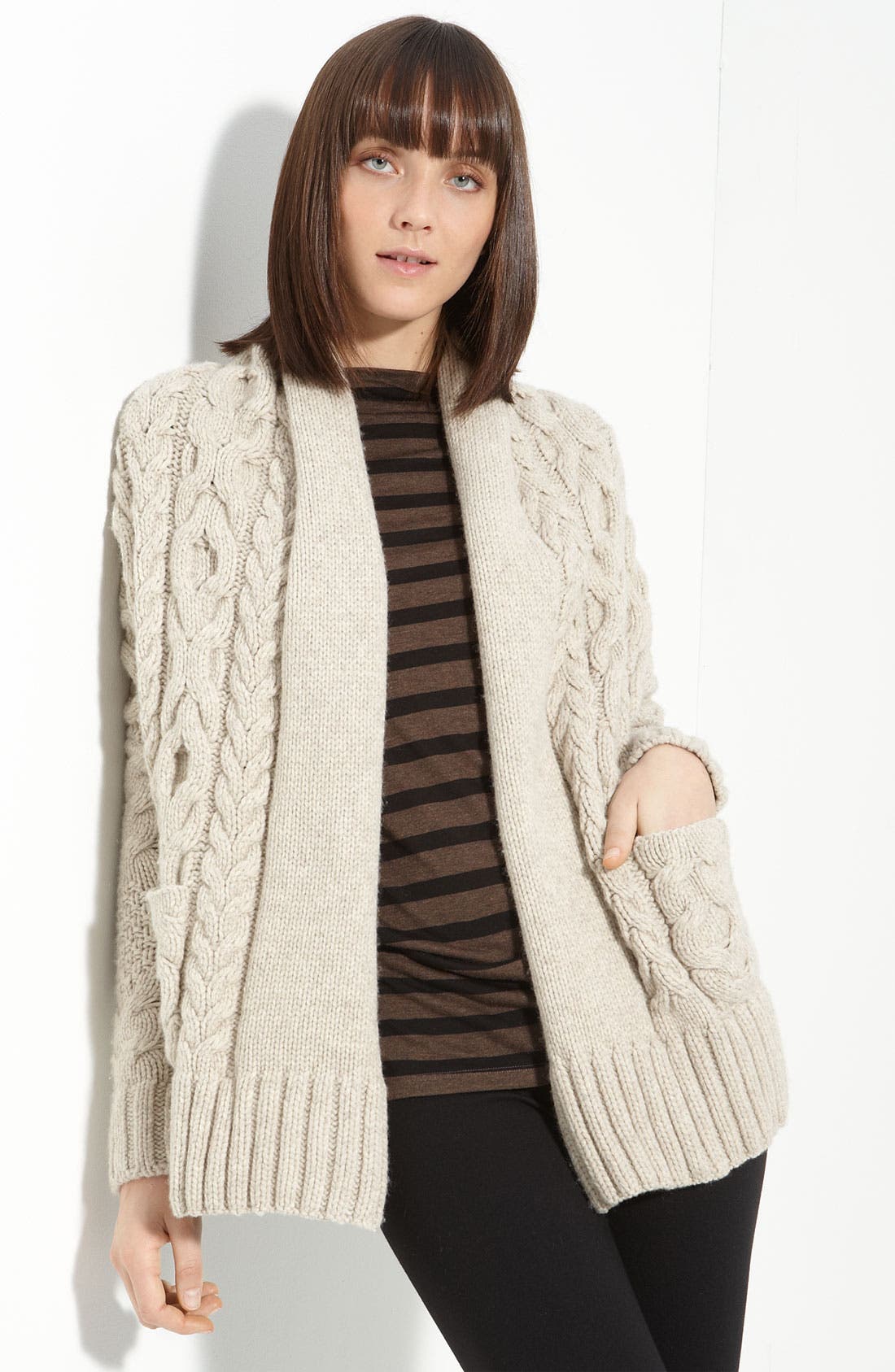 vince cable knit sweater